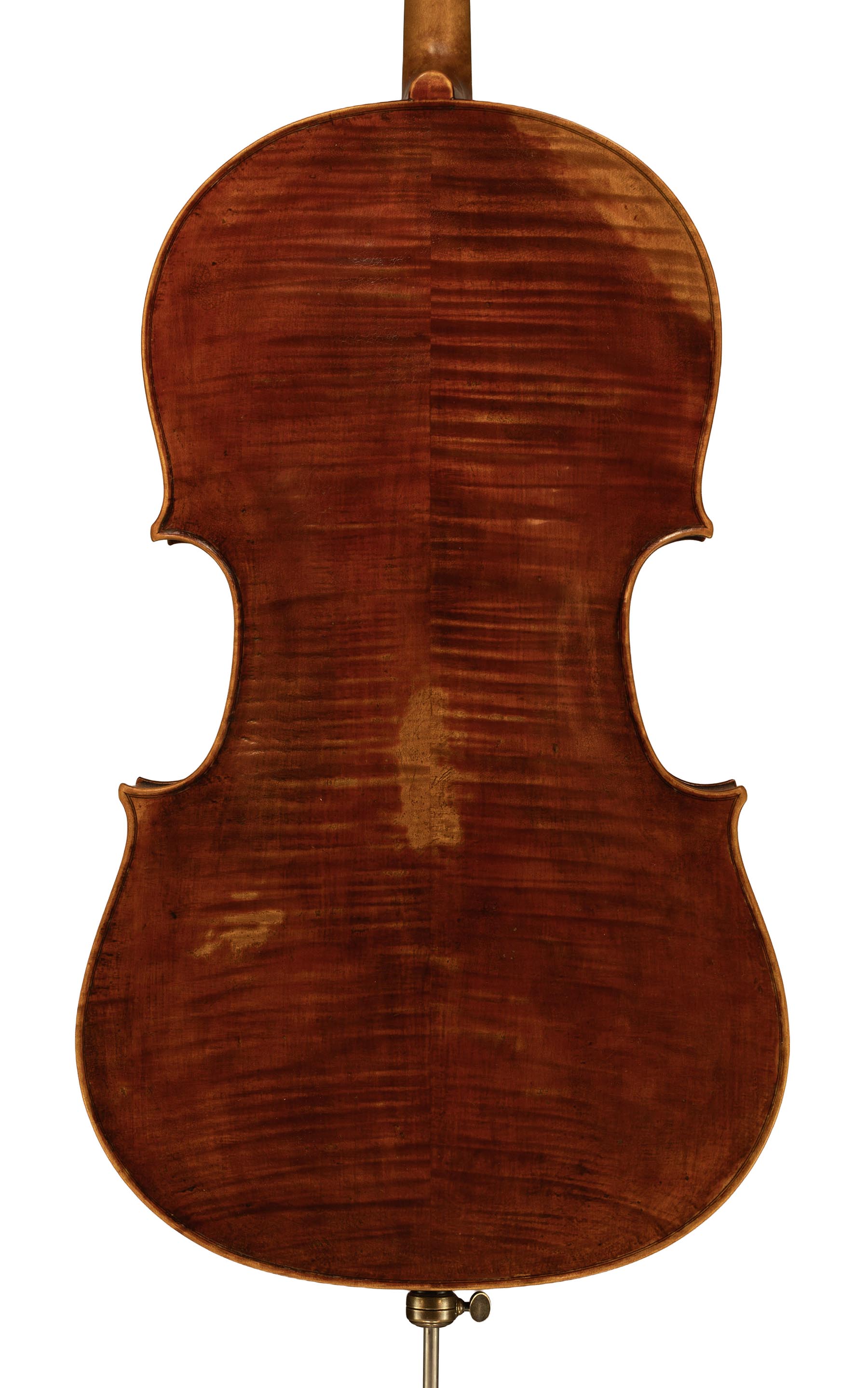 Cello, modelled after a cello by D. Montagnana. Ian McWilliams, 2026. Crawford Instruments