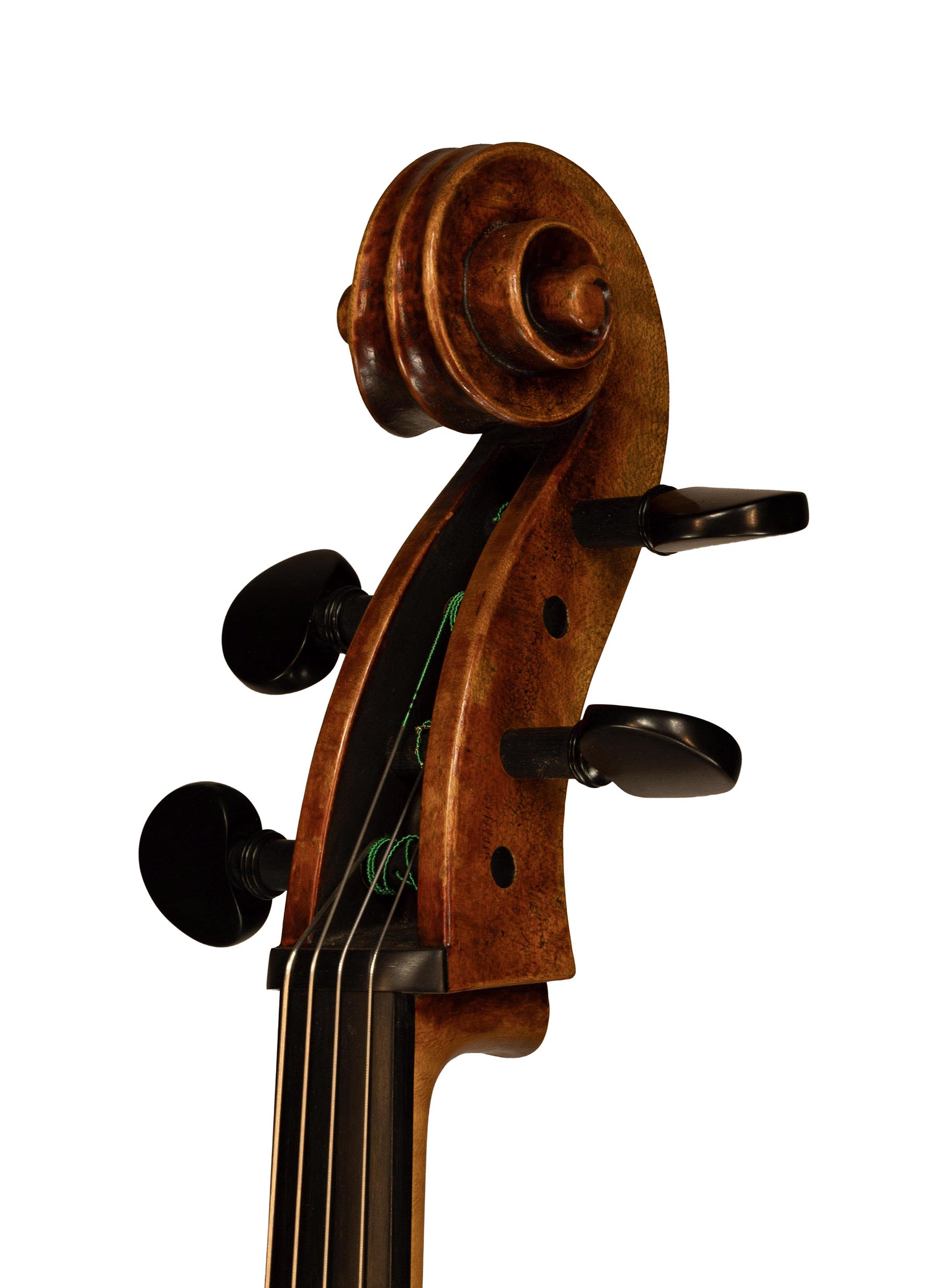 Cello, modelled after a cello by D. Montagnana. Ian McWilliams, 2026. Crawford Instruments