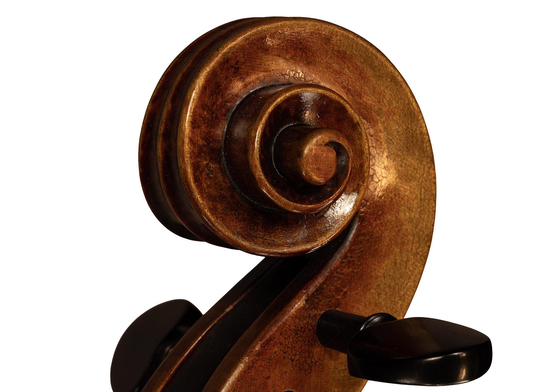 Cello, modelled after a cello by D. Montagnana. Ian McWilliams, 2026. Crawford Instruments
