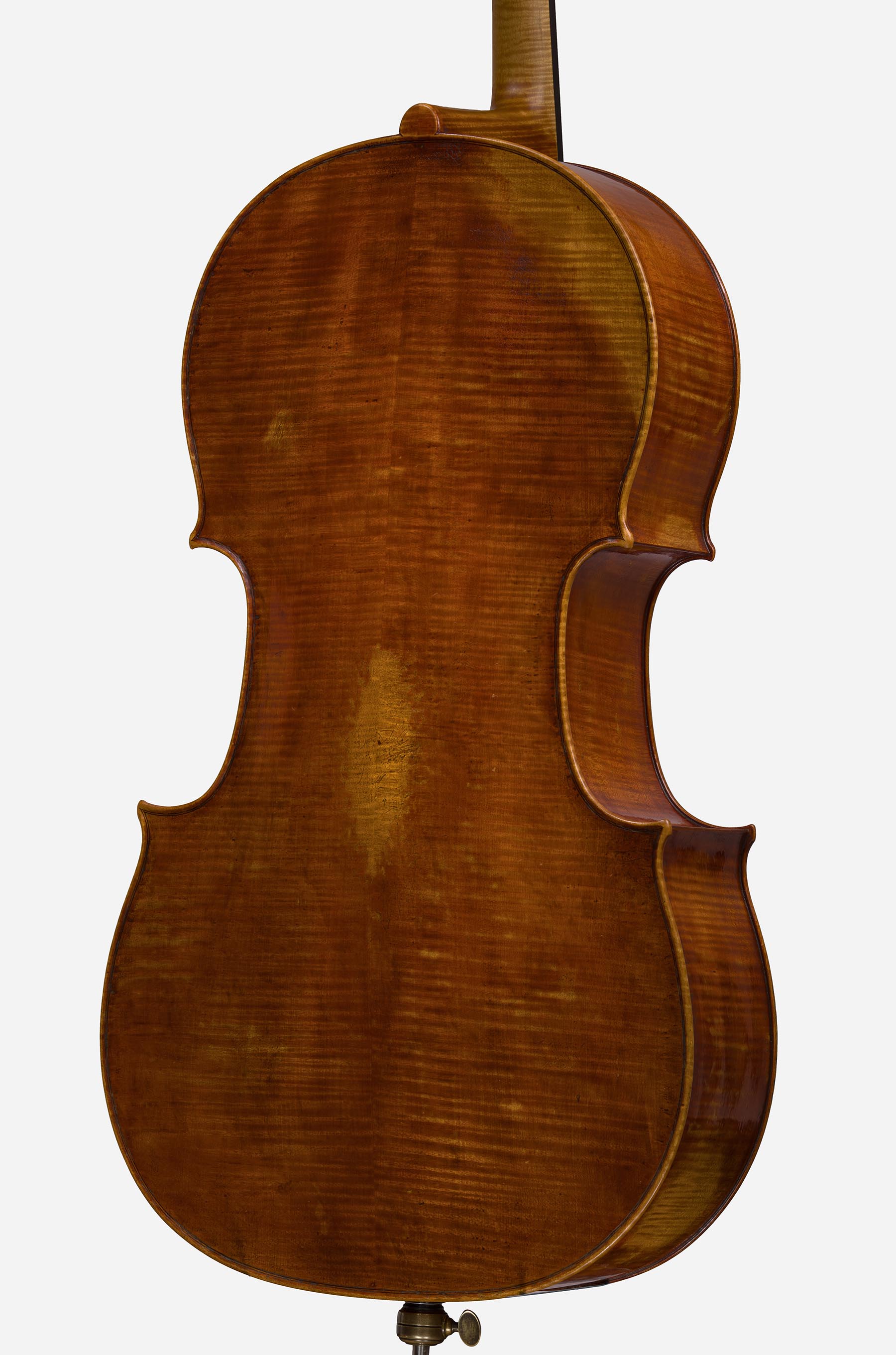 Cello, modelled after a cello by Giovanni Battista Guadagnini. Ian McWilliams, 2026. Crawford Instruments