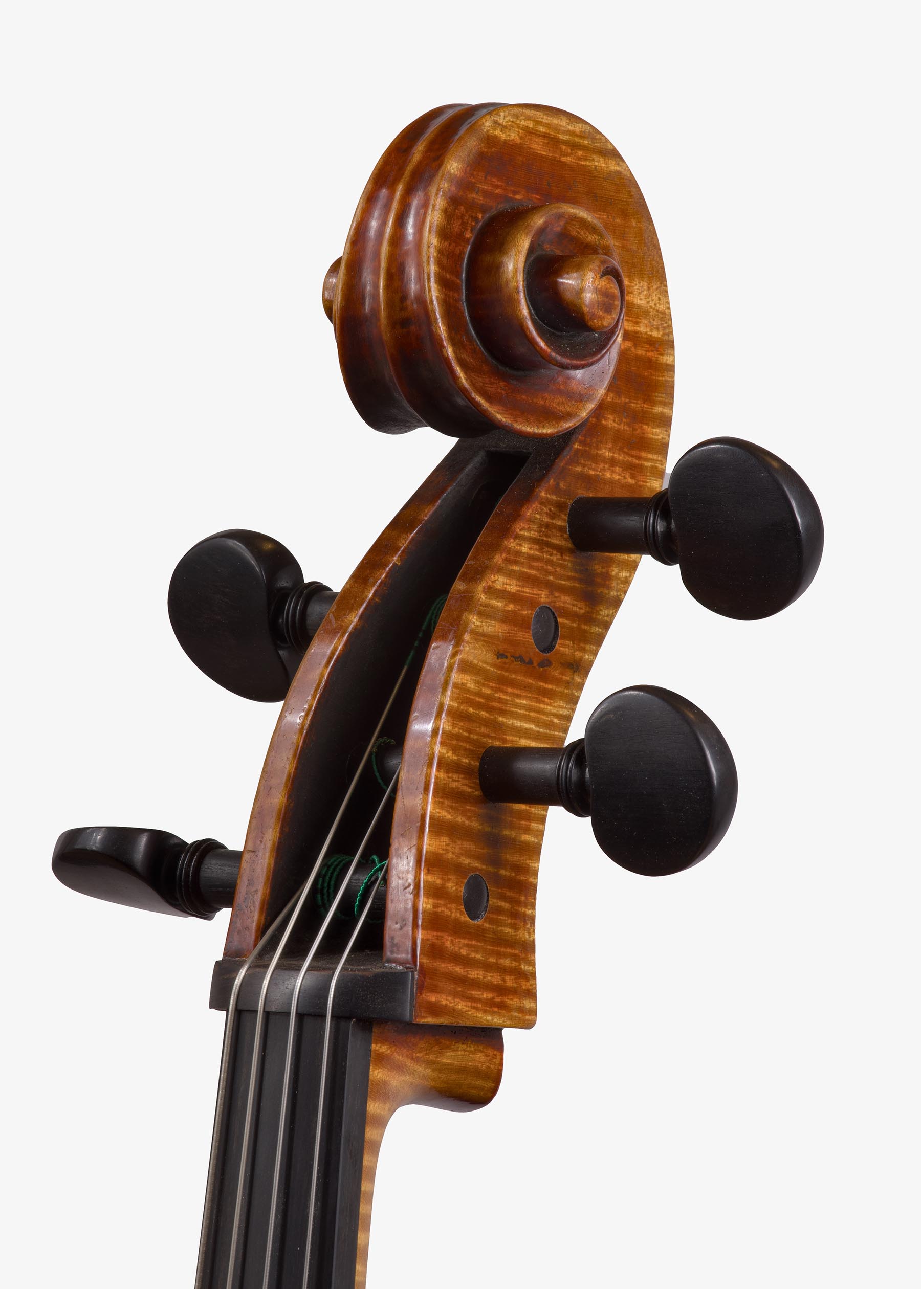 Cello, modelled after a cello by Giovanni Battista Guadagnini. Ian McWilliams, 2026. Crawford Instruments